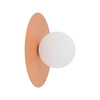 Kinkiet szklana kula na metalowej okrągłej podstawie PIXI SALMON 1xG9 Tk Lighting 11427