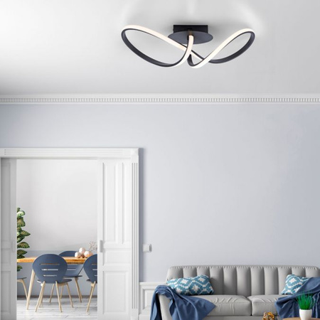 Lampa sufitowa czarna MARIA LED Leuchten Direkt 15403-18 funkcja ściemniania