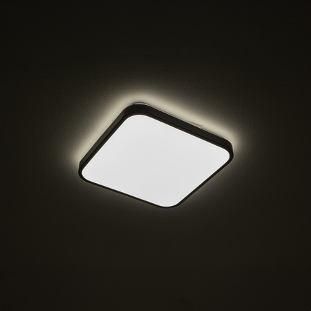 Kwadratowy plafon sufitowy z czarną obramówką 33cm 3000K IP44 AGNES SQUARE LED PRO Nowodvorski 10983