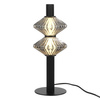 Lampka nocna ryflowana czarna tuba ze szklanymi kloszami Padre 9W LED 3000K Milagro ML2800