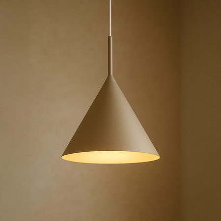 Pojedyńcza lampa wisząca w kolorze kaszmir CAPITAL TAUPE Ø32cm 1xGX53 Milagro MLP2469