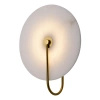 Okrągły kinkiet z marmuru Cyntia LED złoty WL0115 Yaskr