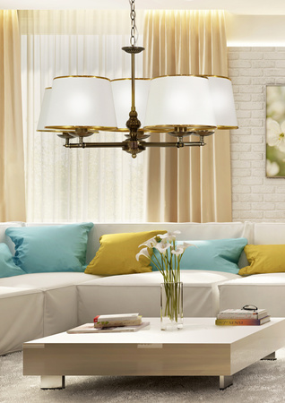 GRAND LAMPA WISZĄCA 5X40W E14 PATYNA Candellux 35-99429