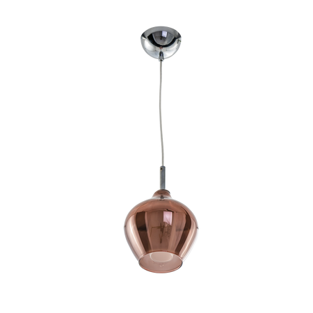 Miedziana lampa wisząca G9 do salonu AMBER MILANO 1 COPPER AZZARDO AZ3077