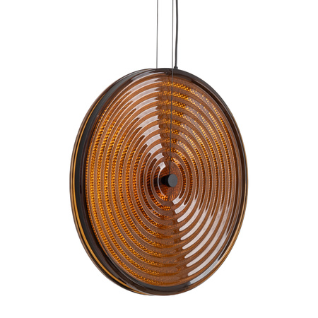 Lampa wisząca szklane koło dekoracyjny klosz w kolorze amber AURA LED Nowodvorski 12233