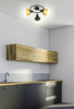DISO LAMPA SUFITOWA SPIRALA 3X40W E27 CZARNY+ZLOTO Candellux 98-63434