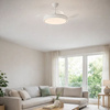 Lampa z wentylatorem w kolorze białym z pilotem zdalnego sterowania Fluara Rabalux 71364