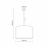 Lampa wisząca abażur 50cm VELLUM BLACK MULTICOLOR 1xE27 Tk Lighting 10752