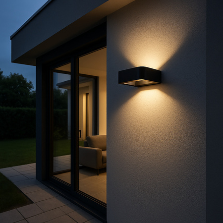 Kinkiet na elewacje czarny LED 3000K ARIUS BLACK IP54 TK Lighting 18204