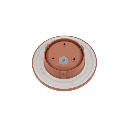 Okrągły płaski kinkiet w kolorze terakota podświetlający elewacje 13,5cm IP65 3000K ARIA LED S Nowodvorski 11564