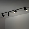 Czarna listwa podtynkowa cztery ruchome czarne tuby AMIS BLACK 4XGU10 Tk Lighting 10809
