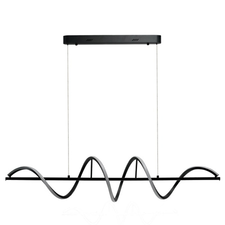 Podłużna lampa wisząca czarna fala LED 3000K MEMPHIS PENDANT 3-STEP DIMM BK Azzardo AZ6815