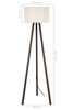 Lampa podłogowa PIKO E27 Zuma Line ASZ.1608 - trójnóg drewniany
