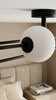 Czarna lampa sufitowa z czterema białymi kulami SILA Kaja Lighting K-5991