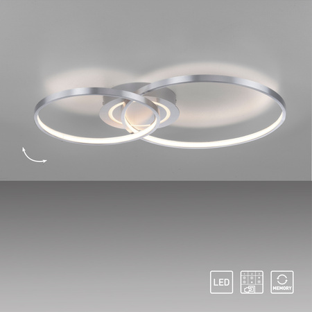 Lampa sufitowa dwa ringi z dodatkowym podświetleniem na podstawie ASMINA LED 3000K  14540-95