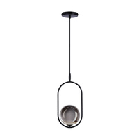 CORDEL zwis 1x28W G9 czarny, klosz grafitowy Candellux 31-44068