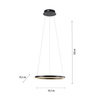 Lampa wisząca antracytowy okrąg 39cm RITUS Just LIght LED 3000K z funkcją ściemniania SwitchMo 15393-13
