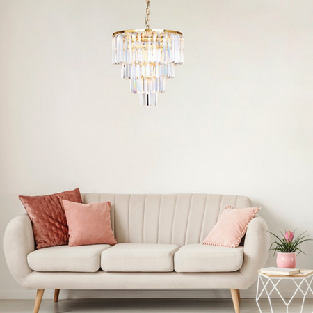 Lampa wisząca AMEDEO Zuma Line 17106/4+1-GLD