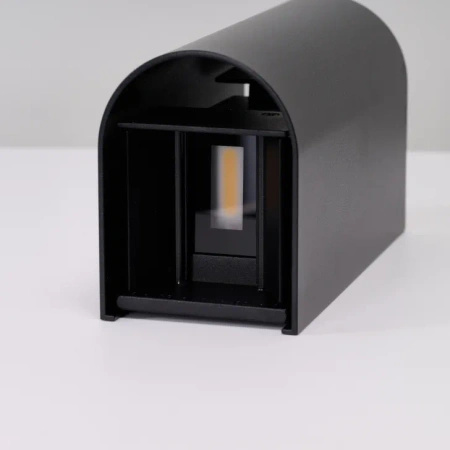 Kinkiet ogrdowowy światło góra-dół EDDY ROUND IP65 CCT SWITCH BK Azzardo AZ7262