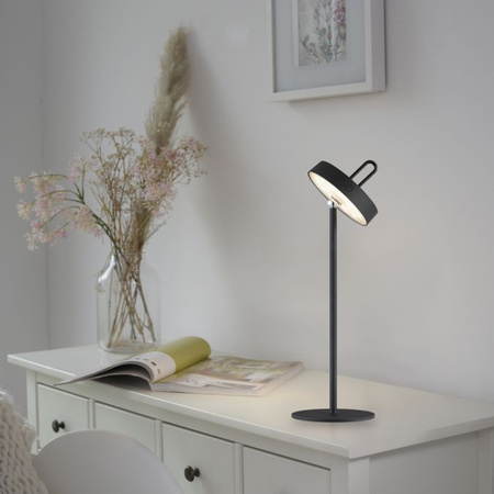 Czarna lampka stołowa bezprzewodowa ładowana USB IP44 AMAG Just Light 19310-18