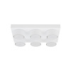 Prostokątny biały plafon sufitowy sześciopunktowy BRIX WHITE 6xGX53 Tk Lighting 11297