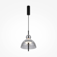 Pojedyńcza lampa wisząca z dymionym szklanym kloszem Bangkok MOD185PL-L6B3K4 Maytoni