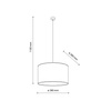 Lampa wisząca abażur o średnicy 38cm VELLUM 1xE27 Tk Lighting 11211