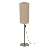 Lampa podłogowa z cylidnrycznym abażurem z lnu 133cm 1XE27 FIENO NEW BROWN Tk Lighting 16197