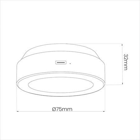 Okrągła lampka podszafkowa ładowana USB z pilotem  Jojo RGB + 3000/6000K Eko-Light EKB1665