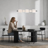 Lampa wisząca czarna pozioma 5 szklanym owalnych kloszy PLAYA 15W LED 3000K Candellux Studio 35-50526
