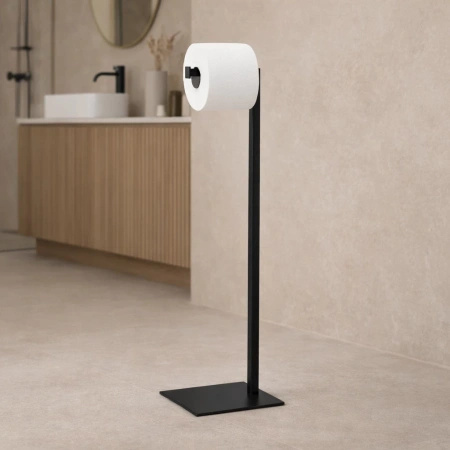 Czarny stojak na papier toaletowy KS-45 PAPER STAND z serii KAJA HOME