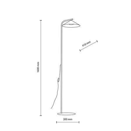 Brązowa lampa stojąca do sypialni 1xGX53 LUME NEW BROWN Tk Lighting 16186