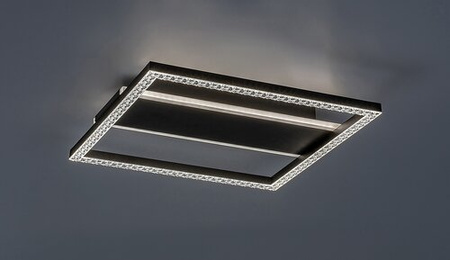 Czarna ramka kwadratowa lampa sufitowa LED 4000K Donya Rabalux 71373