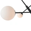 Lampa wisząca czarna sześć szklanych białych kul Bolti 6xG9 PLC0103-BK Yaskr