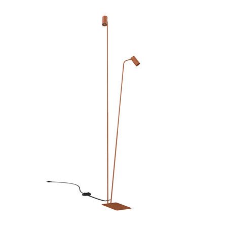 Lampa podłogowa w kolorze terakota dwa profile z ruchomymi reflektorami 2xGU10 R50 MONO Nowodvorski 12620