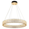 Lampa wisząca Kingdom złoty okrąg kryształowy 79cm 40W LED Milagro ML2786