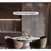 Owalna lampa wisząca w kolorze złotym w stylu glamour SPARKING PENDANT 120 CCT DIMM GO + REMOTE CONTROL AZZARDO AZ6567