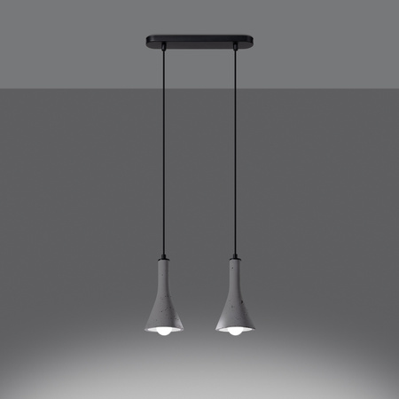 Lampa wisząca REA 2 beton Sollux SL.1224
