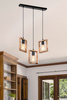 Lampa wisząca ATRIA 3xE27 Zuma Line ASZ.1679 - drewniana lampa w stylu skandynawskim