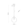 Lampa wisząca szklana zniekształcona bursztynowa  kula 35cm LAVA L BROWN 1xE27 Tk Lighting 11324
