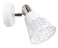DISCOVERY LAMPA KINKIET 1X40W E14 CHROM/ BIAŁY Candellux 91-62154