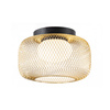 Lampa sufitowa okrągła 32cm siatkowa złota metalowa obudowa wraz z białym kloszem SOPRA 32 1xGX53 Candellux Studio 31-50977