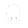 Okragła tuba o średnicy 11cm w odcieniu brązu ORION M NEW BROWN 1XGU10 Tk Lighting 11341