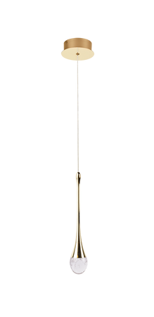 Elegancka lampa wisząca LED w kolorze złotym DALMA 1 GO AZZARDO AZ6006