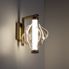 Nowoczesny kinkiet z ciekawym szklanym kloszem LED 3000K ELVA BRASS Tk Lighting 18218