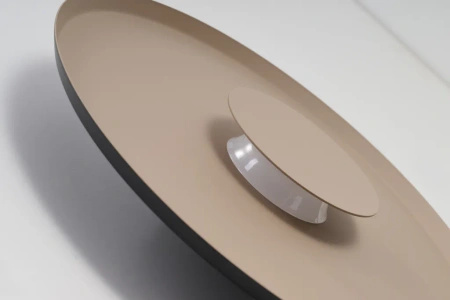 Dekoracyjny płaski okragły kinkiet ścienny o średnicy 50cm w kolorze taupe OTTO WALL 50 LED 3000K Azzardo AZ7279