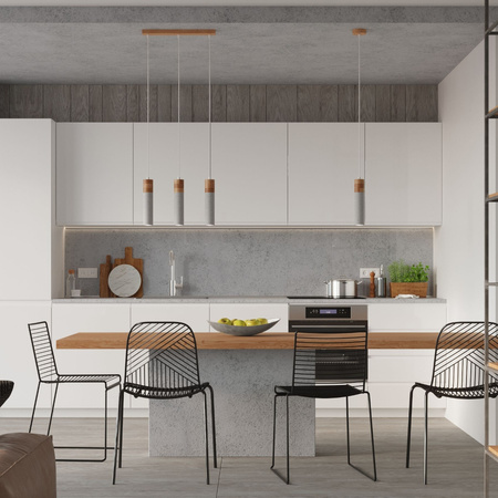 Lampa wisząca ZANE beton drewno Sollux Lighting SL.0966