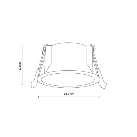 Białe okrągłe oczko podtynkowe 6,5cm 1xGU10 RIVO WHITE Tk Lighting 11473