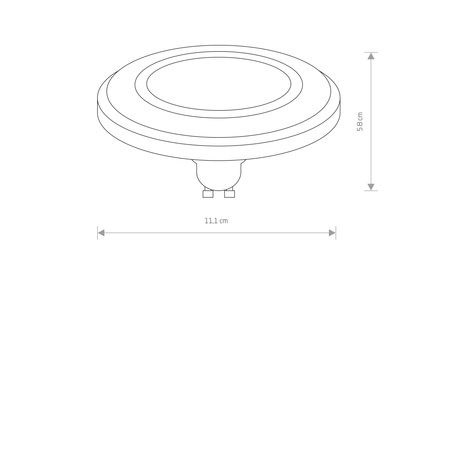 Żarówka czarna REFLECTOR LENS LED GU10 ES111 9W 4000K Nowodvorski 9213