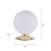 LAMPA STOŁOWA szklana kula 1xG9 MATOWY MOSIĄDZ BUBBA Paul Neuhaus 4013-60 na dotyk